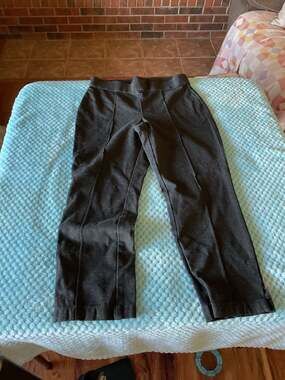 Christian Siriano New York Charcoal Grey Seamed Front Ponte Leggings Size M